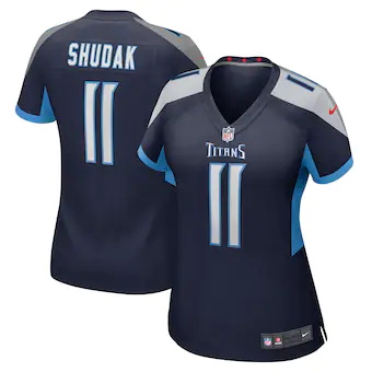 womens nike caleb shudak navy tennessee titans game player 